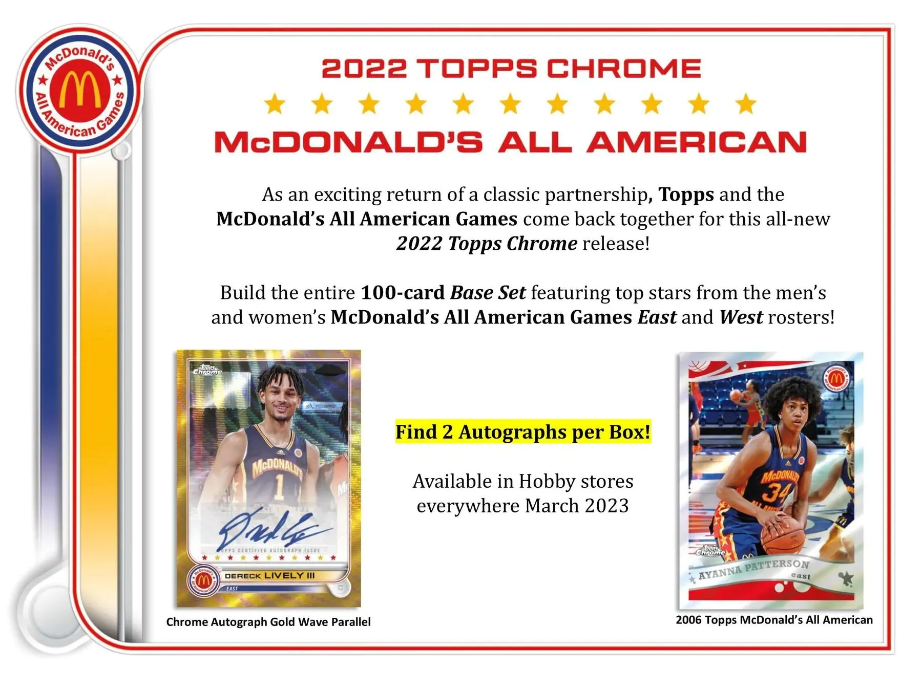 2022 Topps McDonald's All-American Chrome Basketball Box