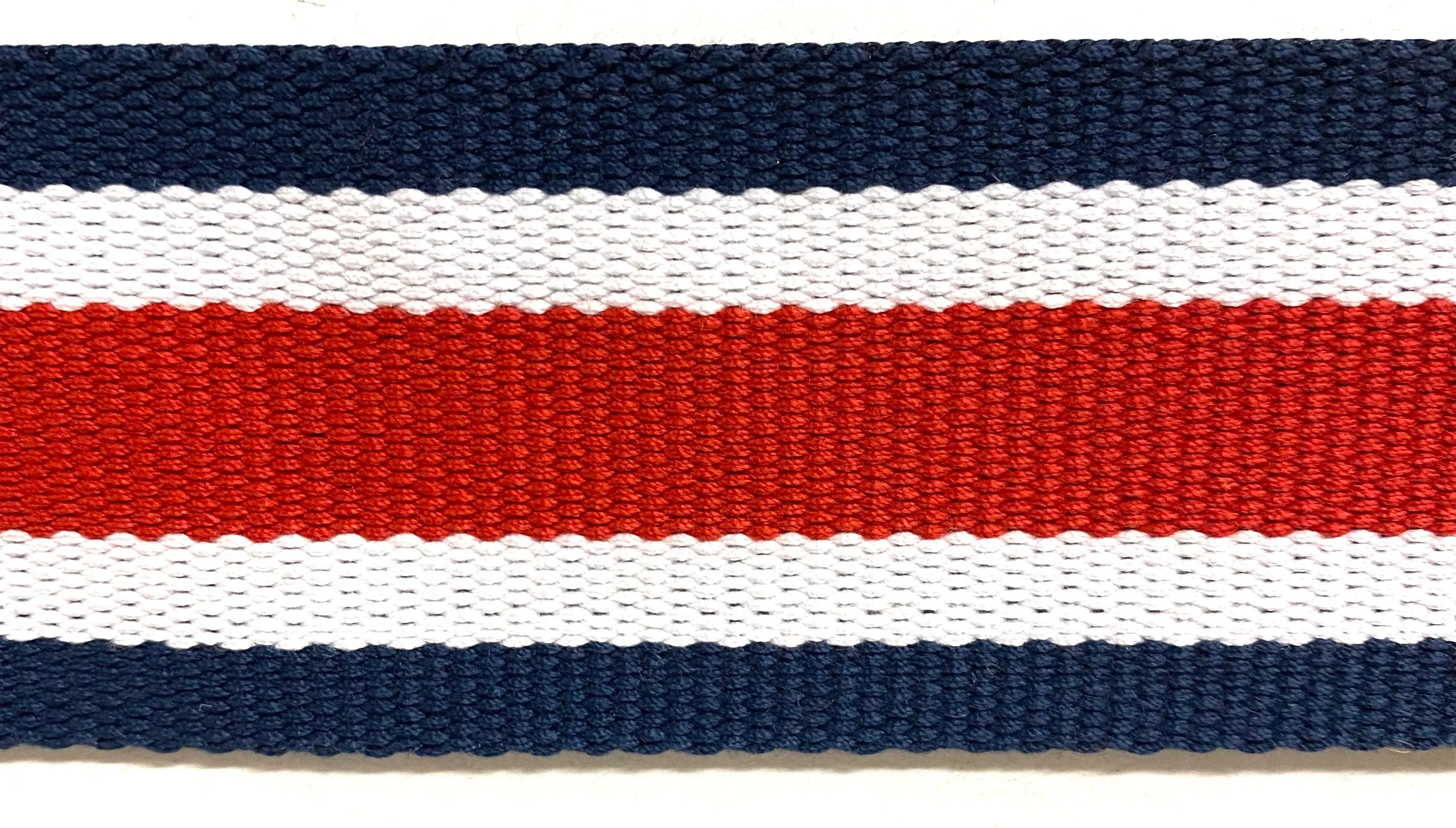 2" Striped Polyester Cotton Webbing - 5 Continuous Yards! Many Colors!