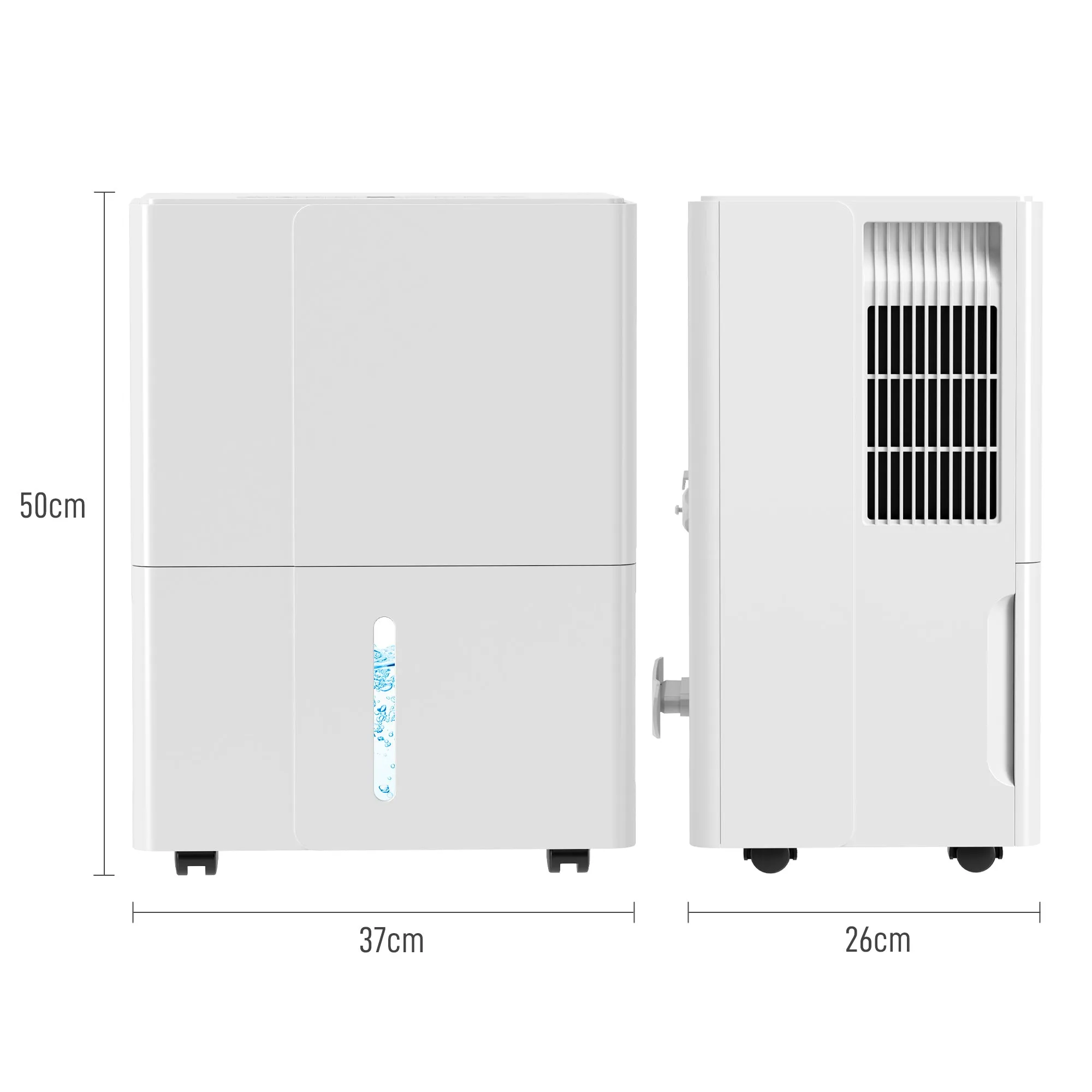 30L Dehumidifier with Filter, Auto Defrost, for Home Laundry Drying