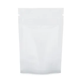 3.5g Mylar Bags x 12- Solid White Matte