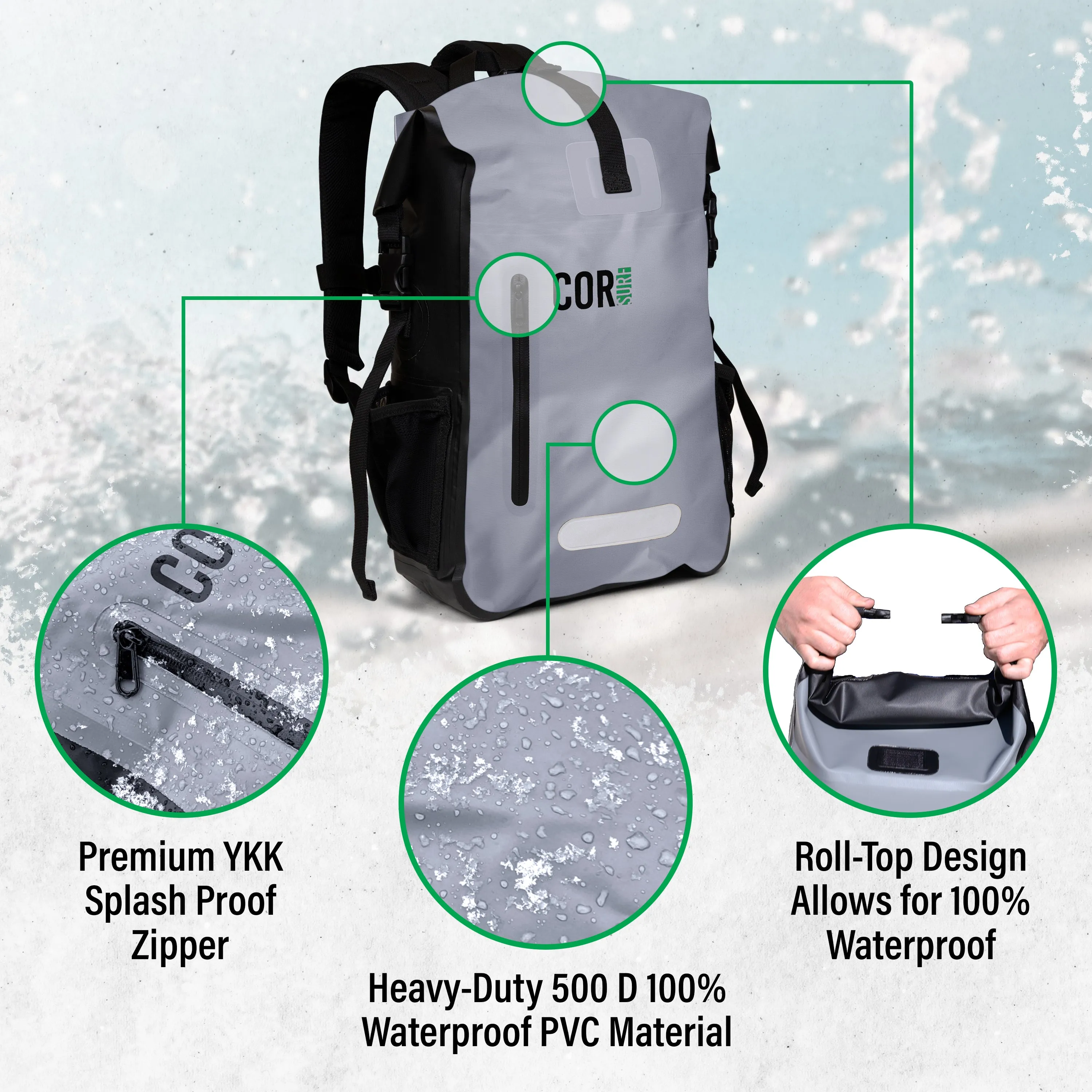 40L Waterproof Dry Bag Backpack