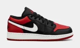 Air Jordan 1 Retro Alternate Bred Toe Grade School Lifestyle Shoes (Black/Red)