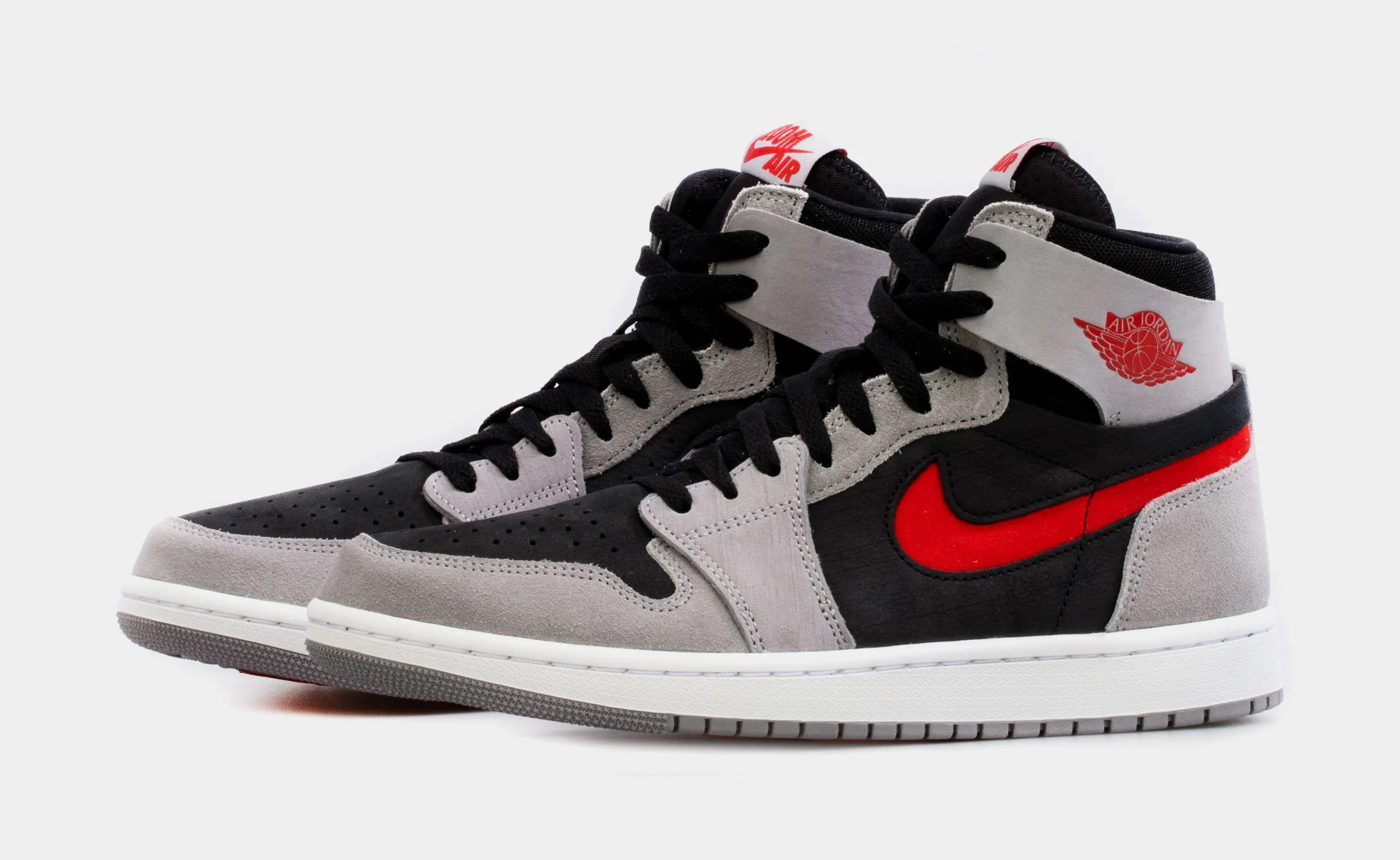 Air Jordan 1 Retro High Zoom CMFT 2 Mens Basketball Shoes (Grey/Red) Free Shipping