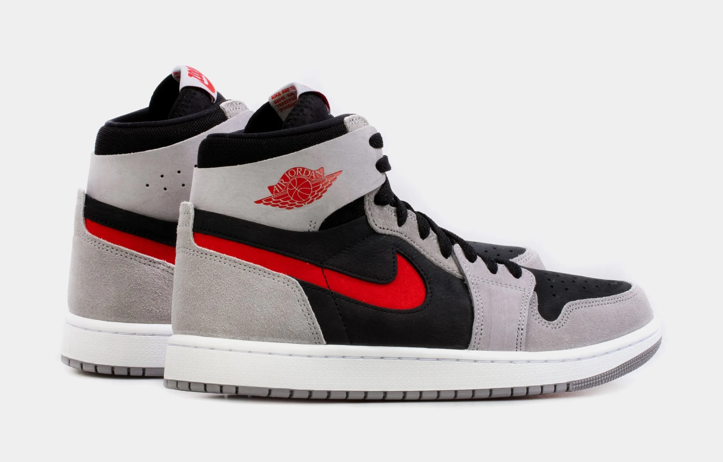 Air Jordan 1 Retro High Zoom CMFT 2 Mens Basketball Shoes (Grey/Red) Free Shipping