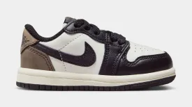 Air Jordan 1 Retro Low OG Mocha Infant Toddler Lifestyle Shoes (Sail/Black/Dark Mocha)