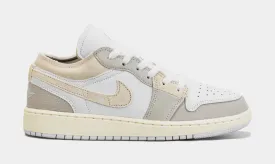 Air Jordan 1 Retro Low SE Craft Tech Grey Grade School Lifestyle Shoes (Grey/Beige)