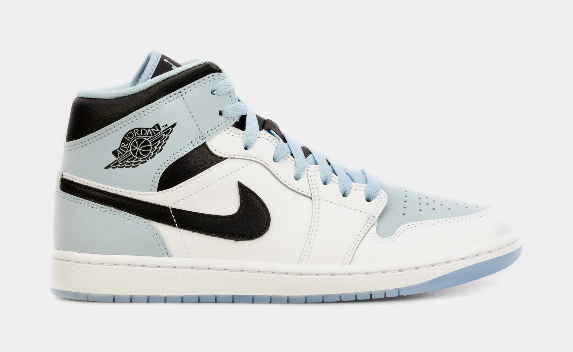 Air Jordan 1 Retro Mid Mens Lifestyle Shoes (Blue/White) Free Shipping