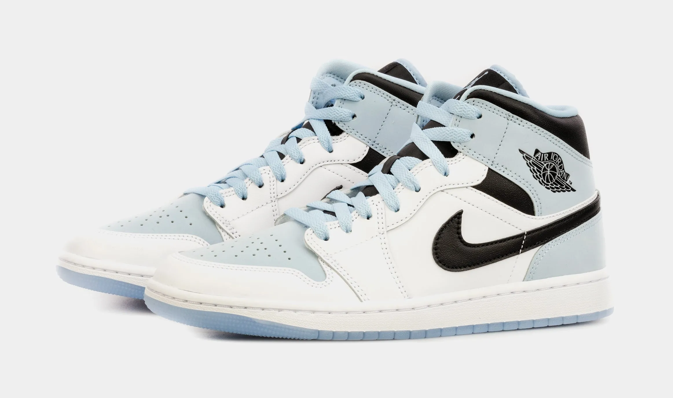 Air Jordan 1 Retro Mid Mens Lifestyle Shoes (Blue/White) Free Shipping