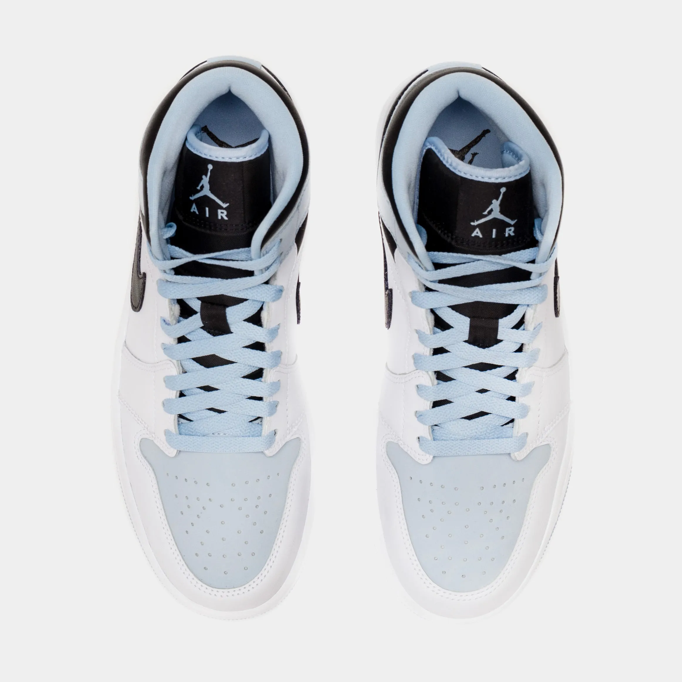 Air Jordan 1 Retro Mid Mens Lifestyle Shoes (Blue/White) Free Shipping