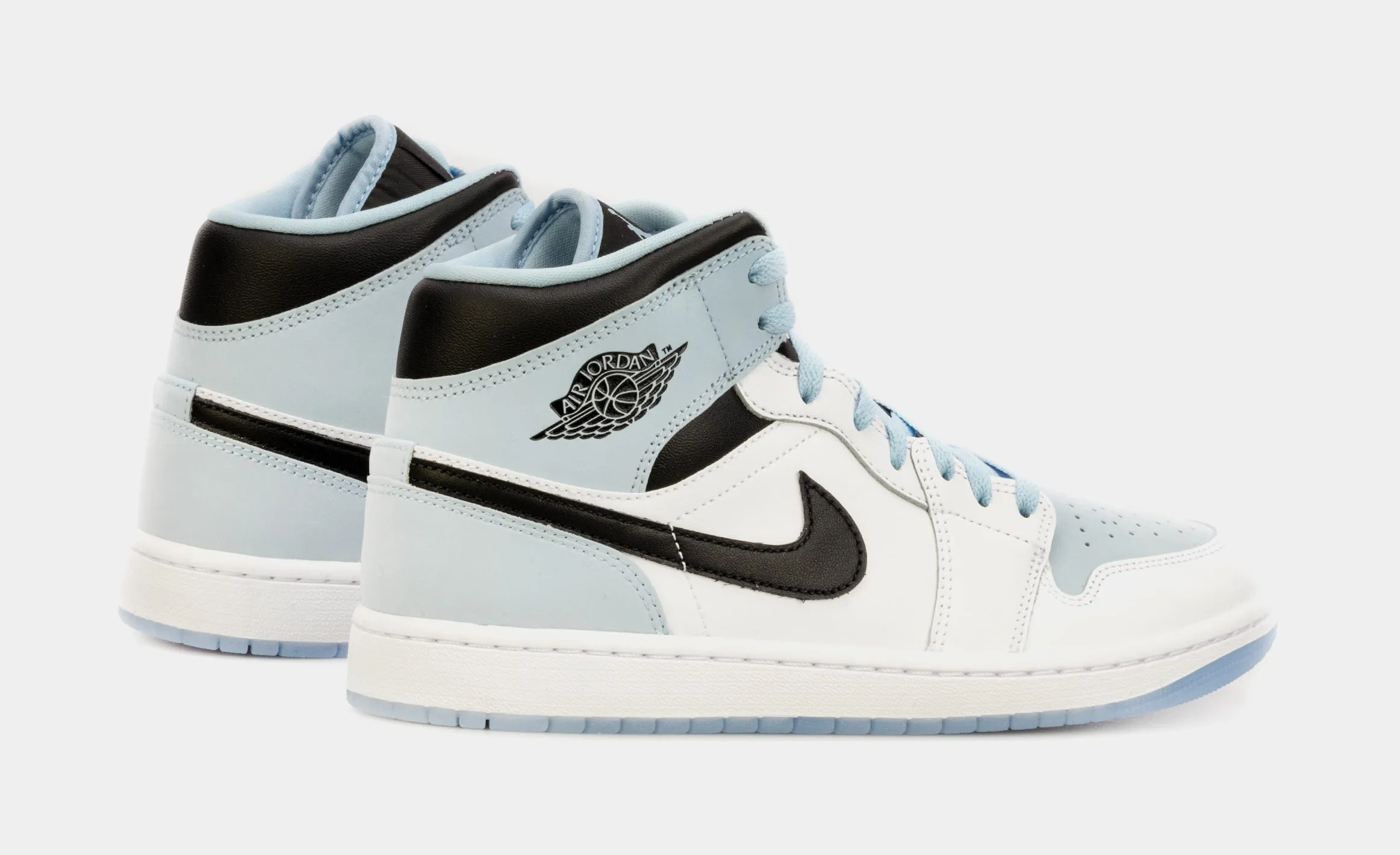 Air Jordan 1 Retro Mid Mens Lifestyle Shoes (Blue/White) Free Shipping