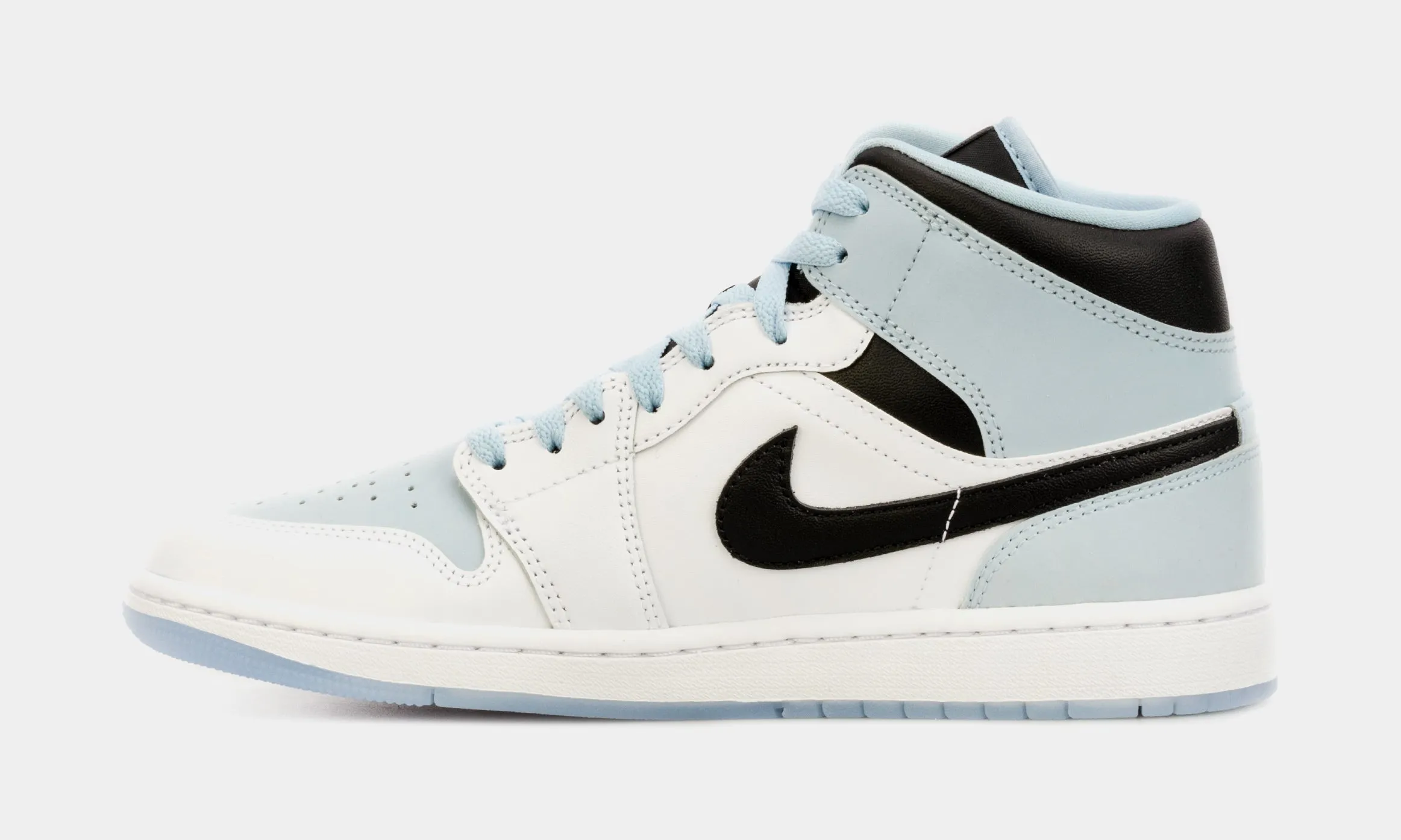 Air Jordan 1 Retro Mid Mens Lifestyle Shoes (Blue/White) Free Shipping