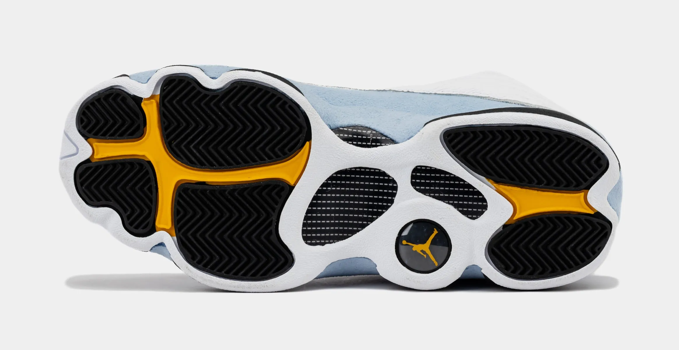 Air Jordan 13 Retro Blue Grey Grade School Lifestyle Shoes (White/Yellow Ochre/Blue Grey/Black)