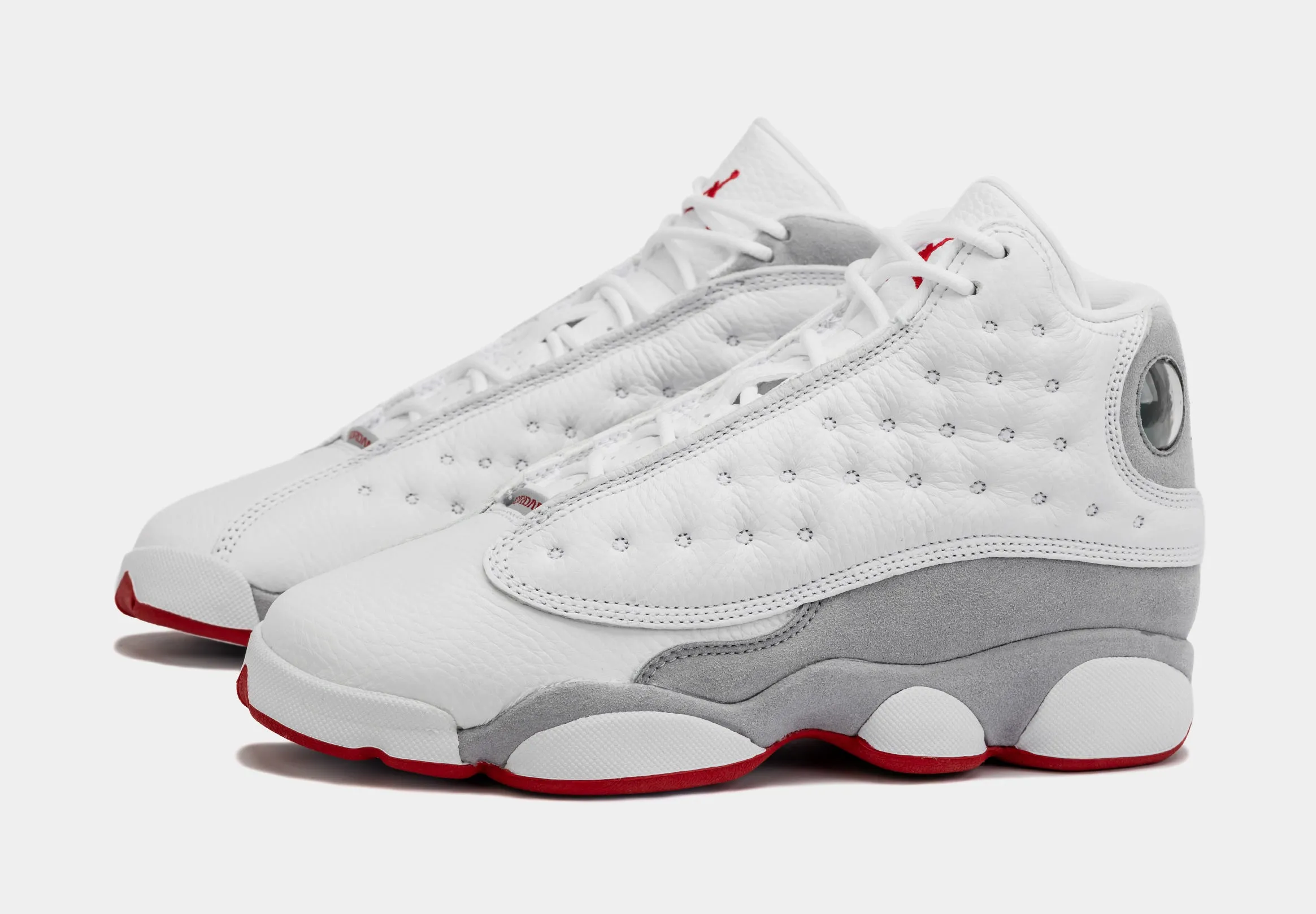 Air Jordan 13 Retro Wolf Grey Grade School Lifestyle Shoes (White/Grey) Free Shipping