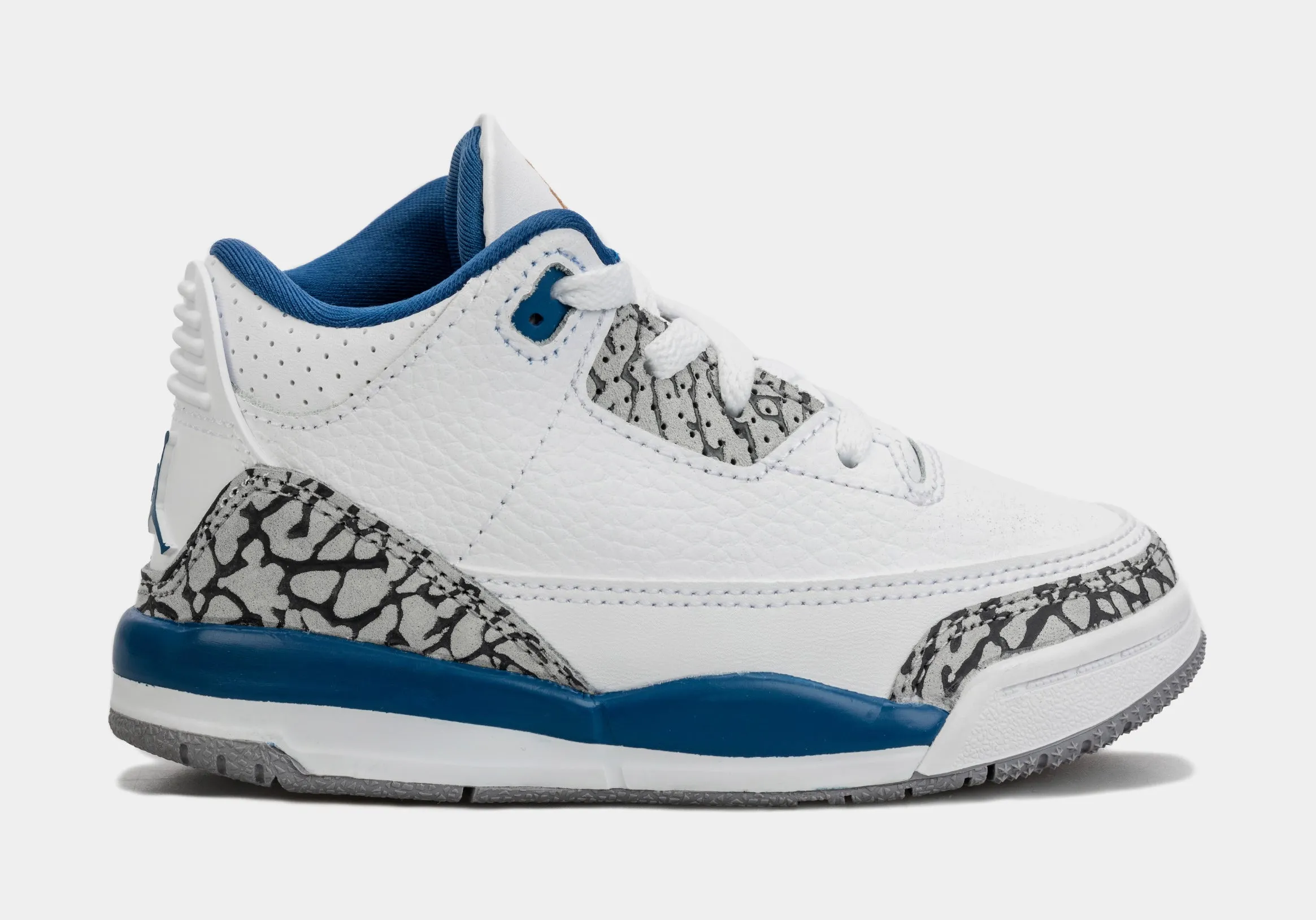 Air Jordan 3 Retro Wizards True Blue Infant Toddler Lifestyle Shoes (White/Blue)