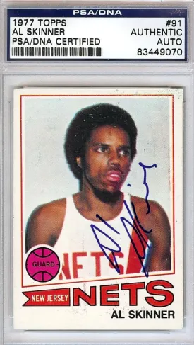 Al Skinner Autographed 1977 Topps Card #91 New Jersey Nets PSA/DNA #83449070