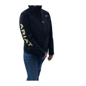 Ariat Women's Black & Gold Classic Softshell Jacket