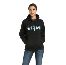 Ariat Women's REAL Black Chest Logo Hoodie