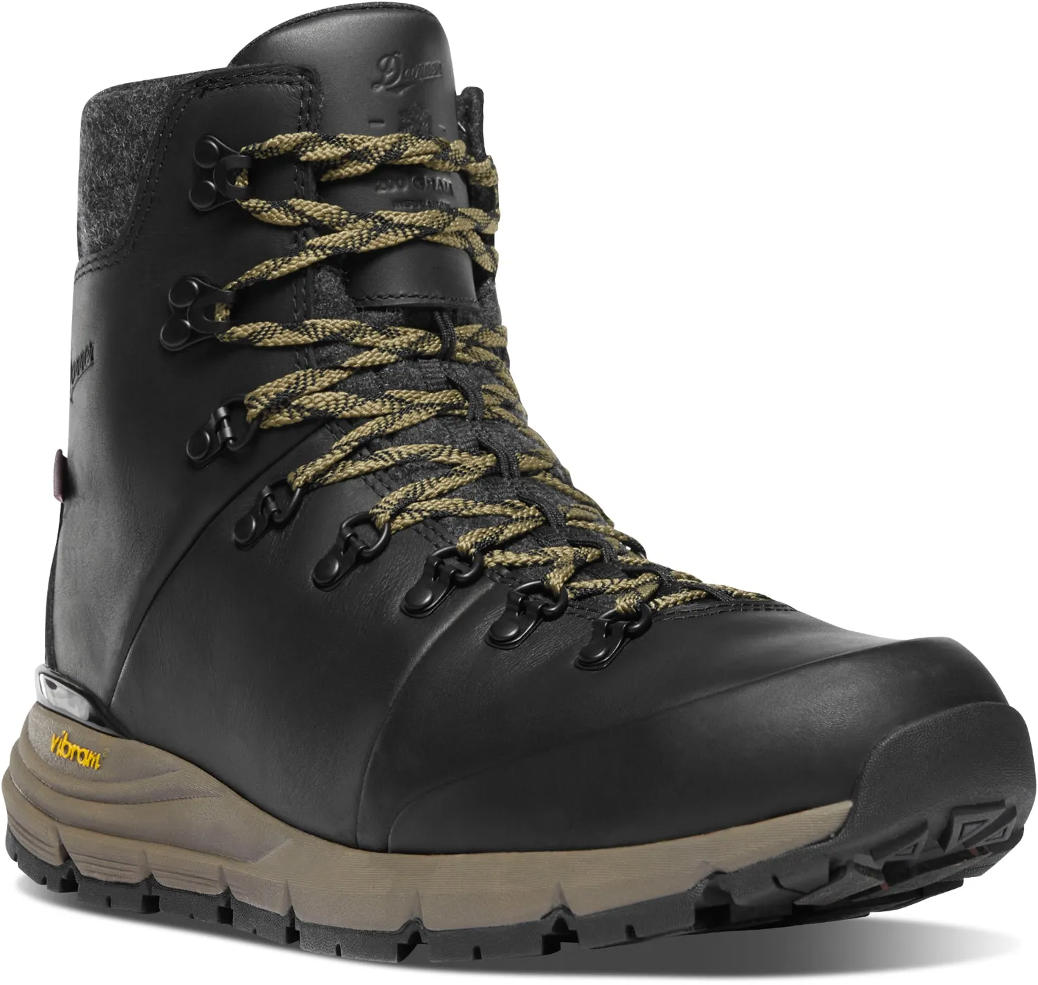 Danner Mens Arctic 600 Side-Zip 7in FG 200G Jet Black/Mojave Hiking Boots