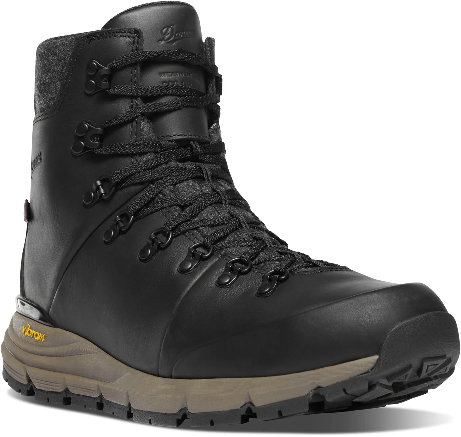 Danner Mens Arctic 600 Side-Zip 7in FG 200G Jet Black/Mojave Hiking Boots