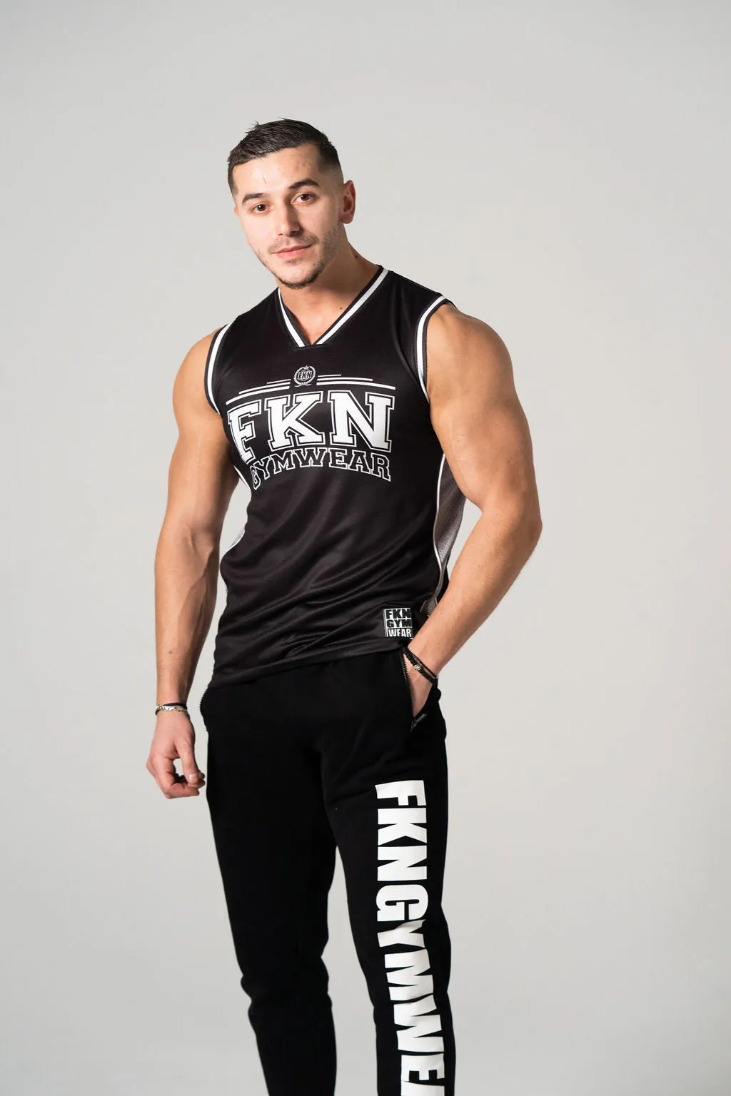 Dominate | Men's Gym Training Basketball Jersey Singlet | Black