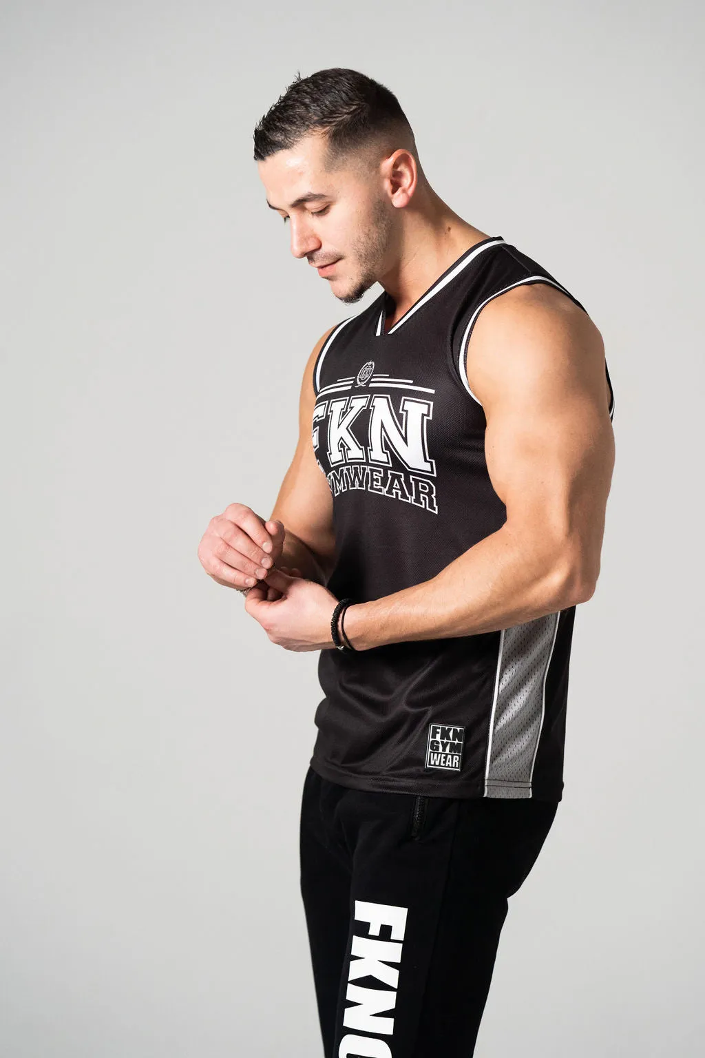 Dominate | Men's Gym Training Basketball Jersey Singlet | Black