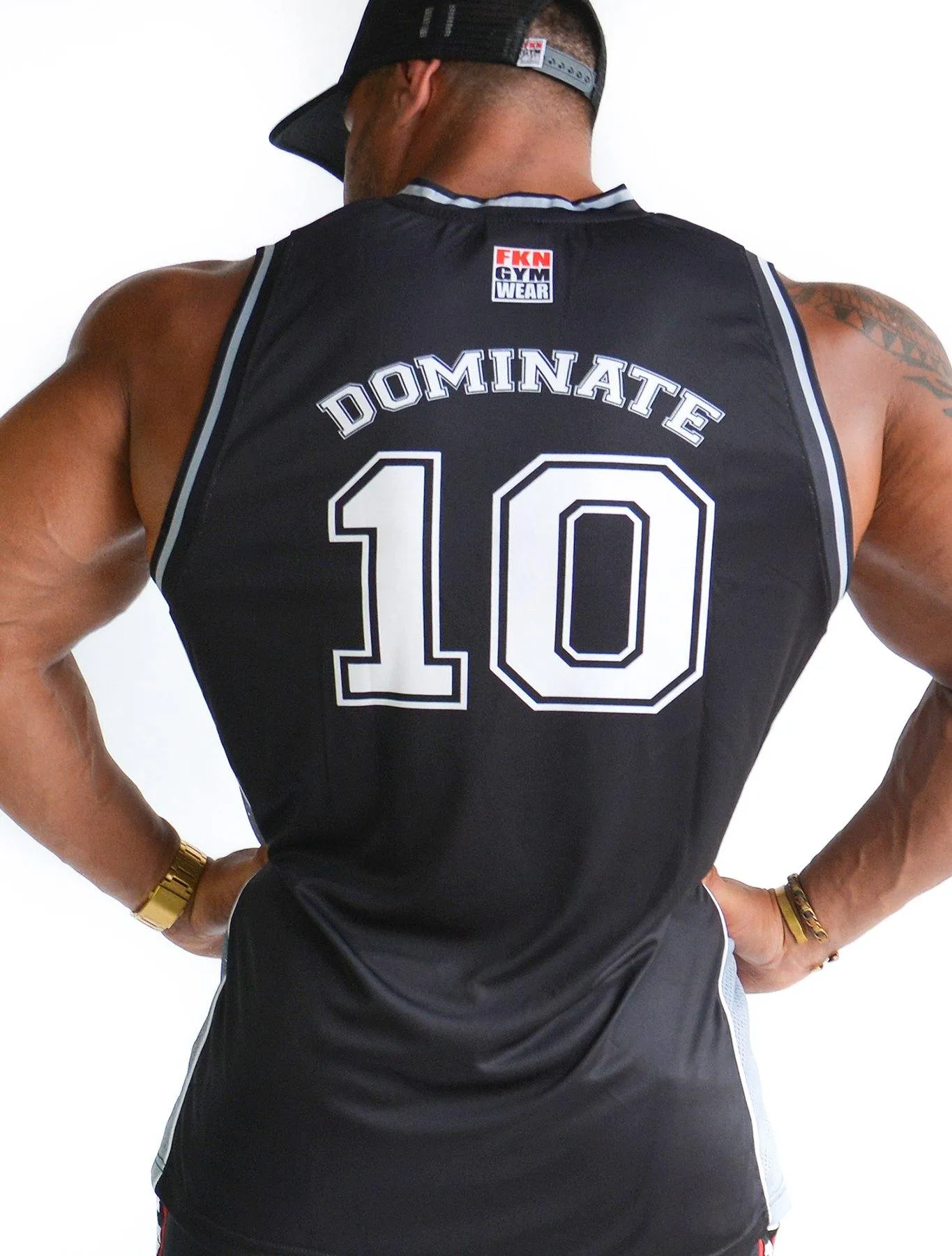 Dominate | Men's Gym Training Basketball Jersey Singlet | Black