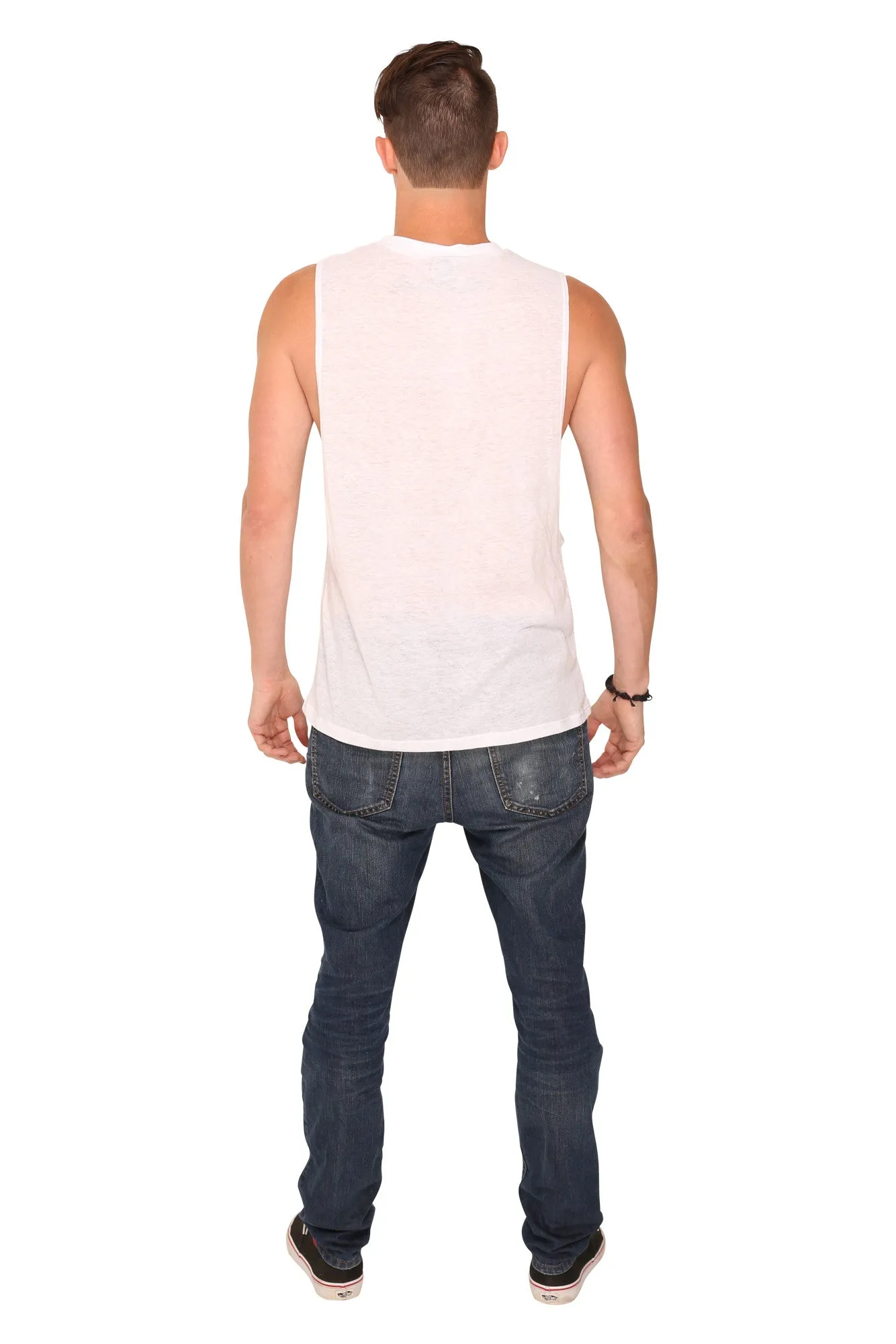 fabulous people solid muscle tee (white)