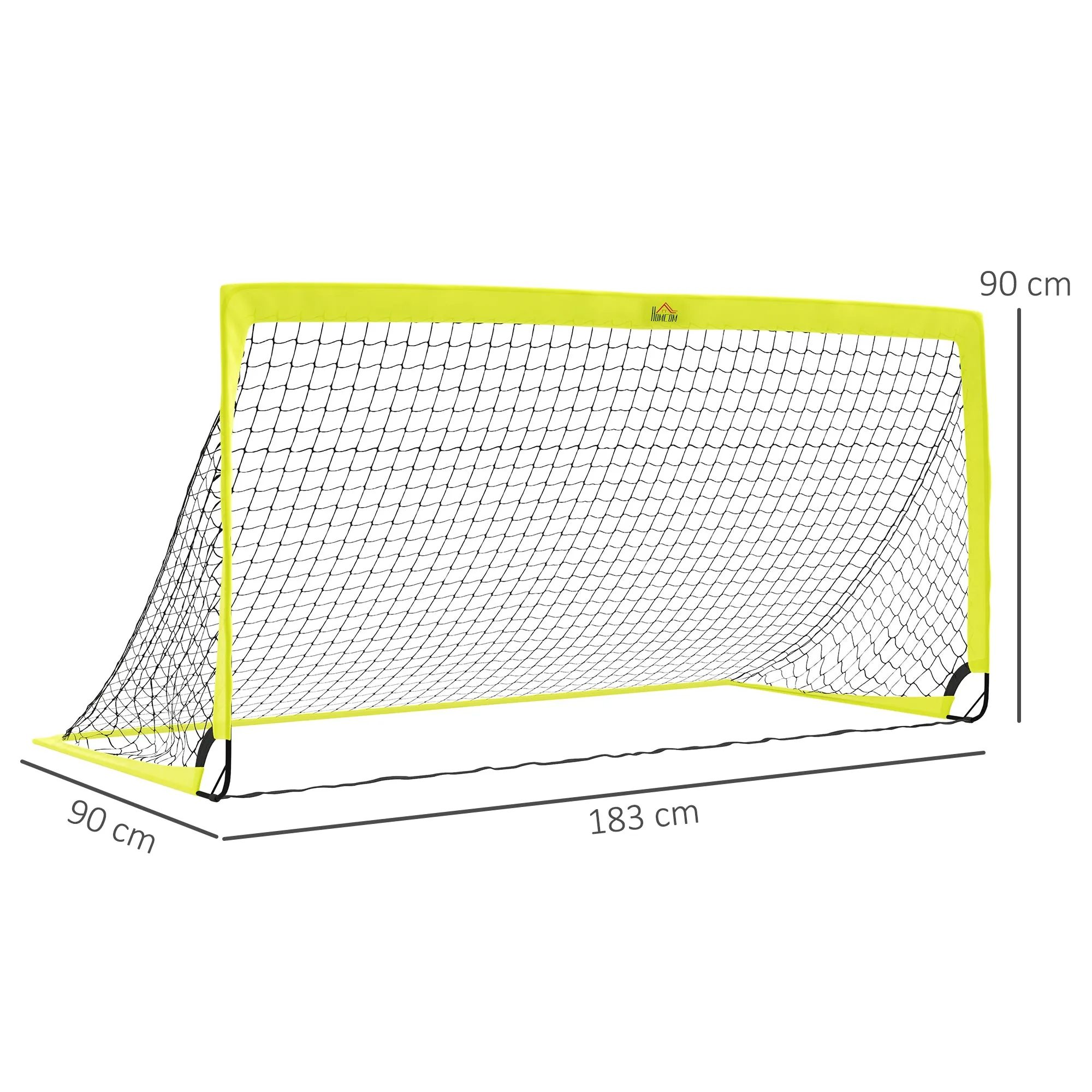 Football Goal Folding Outdoor with All Weather Net 6'x3' Yellow