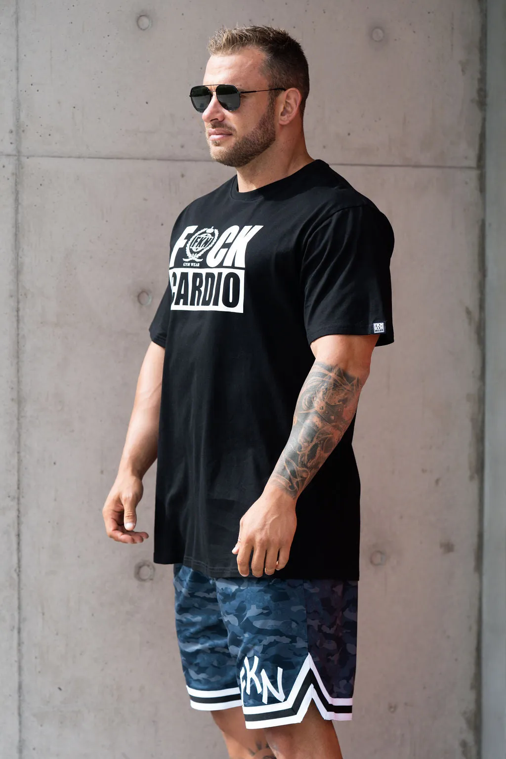 FUCK CARDIO | Men's Gym T-Shirt | Black