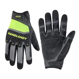 HANDLANDY Work Gloves TPR Impact Safety Abrasion Excellent Grip 6194