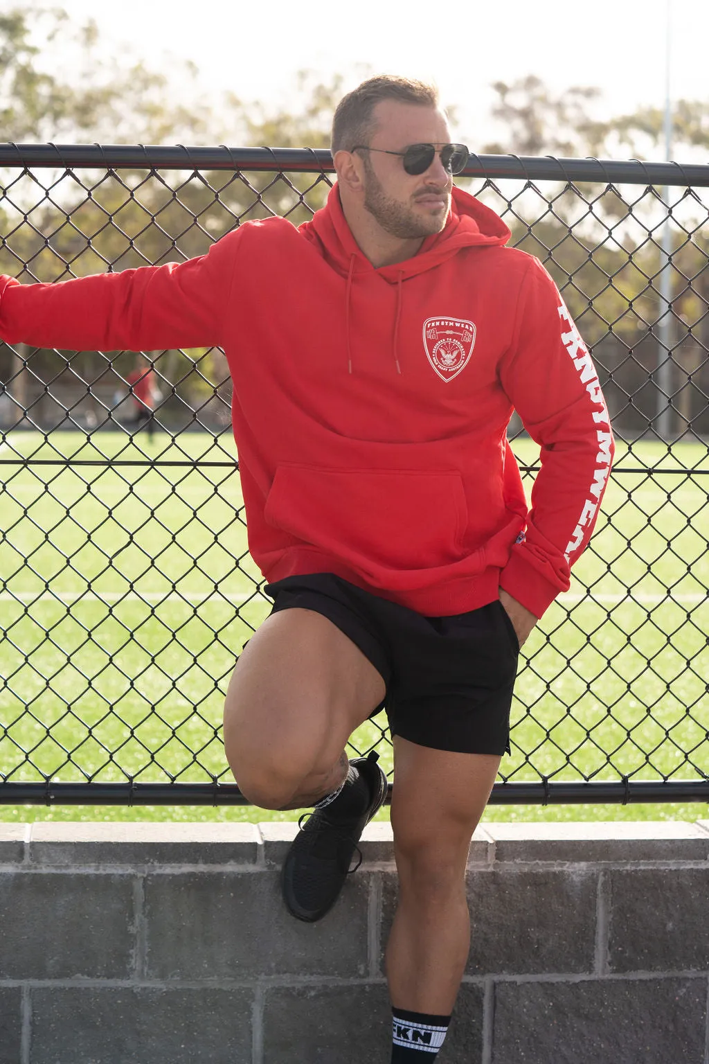 Infinity | Men's Gym Hoodie | Red