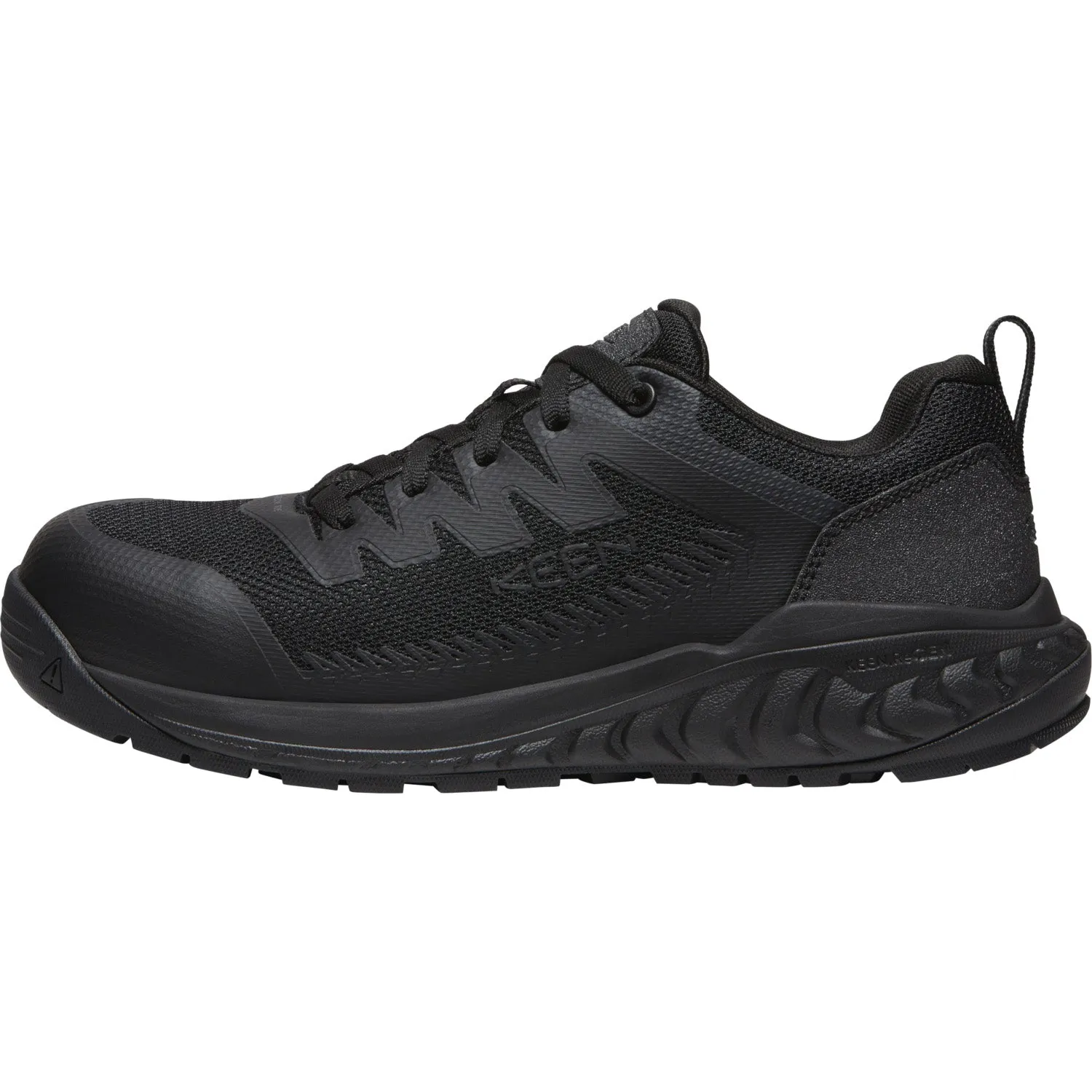 Keen Utility Mens Arvada CT Black Synthetic Work Shoes