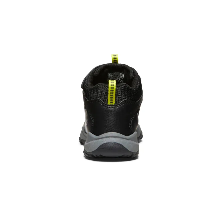 Little Kid's Keen Wanduro Waterproof Boot Color: Black/ Silver