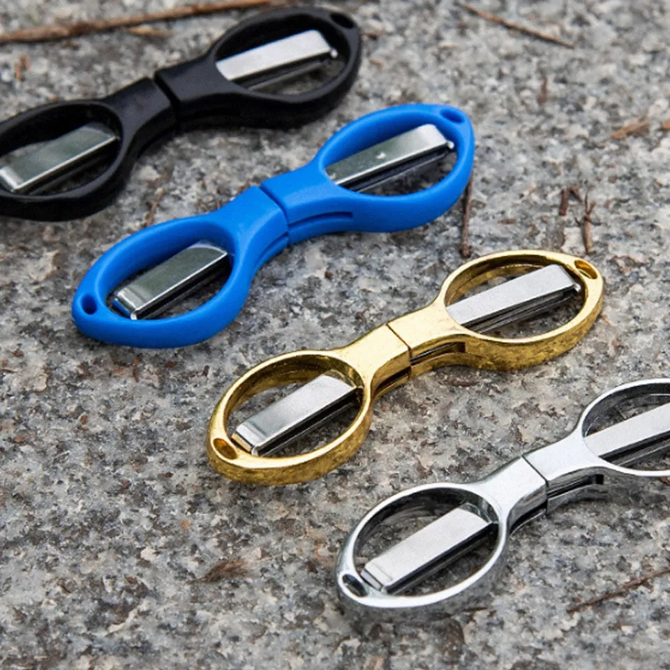 Mini Stainless Steel Folding Scissors Keychain Fishing Scissor Cutter Camping Tool Fishing Pliers Scissors Line Cutter Tool