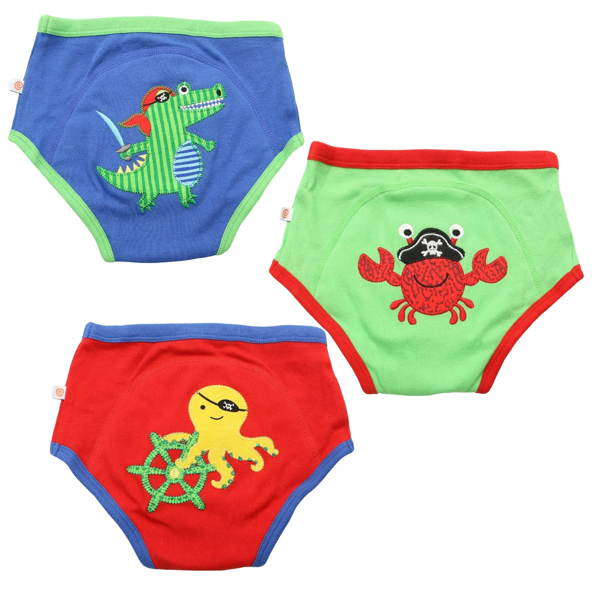 Organic Cotton 3 Piece Potty Training Pants - Pirate Pals