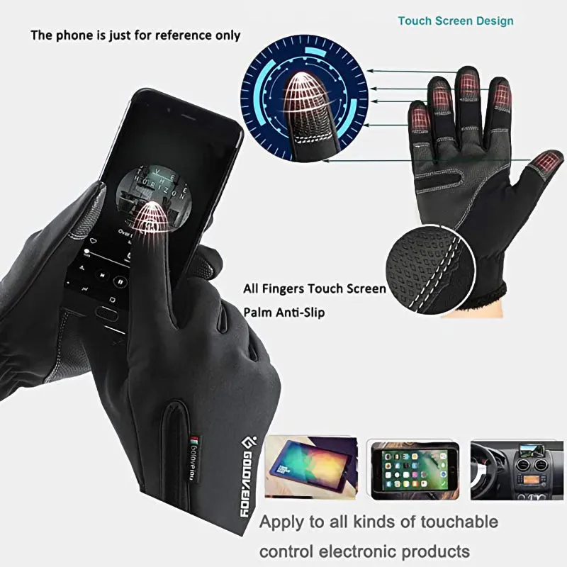 Outdoor Sports Windproof Waterproof Touch Screen Gloves-XXL