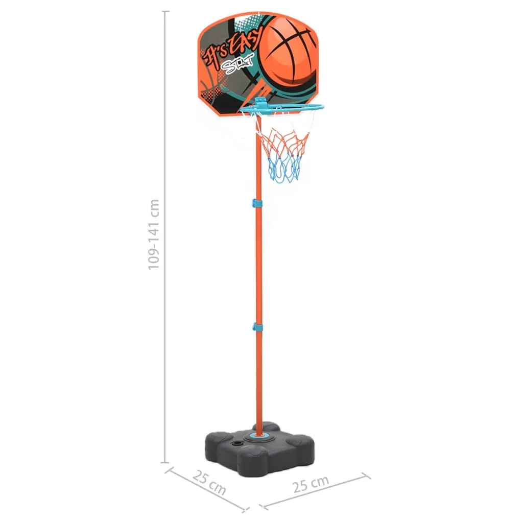 Portable Basketball Play Set Adjustable 109-141 cm