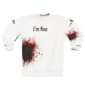 "I Am Fine" Graphic Design Funny Workout Sweatshirt