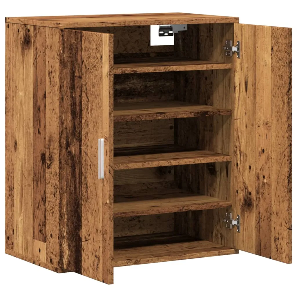 Shoe Cabinet Old Wood 60x35x70 cm Engineered Wood