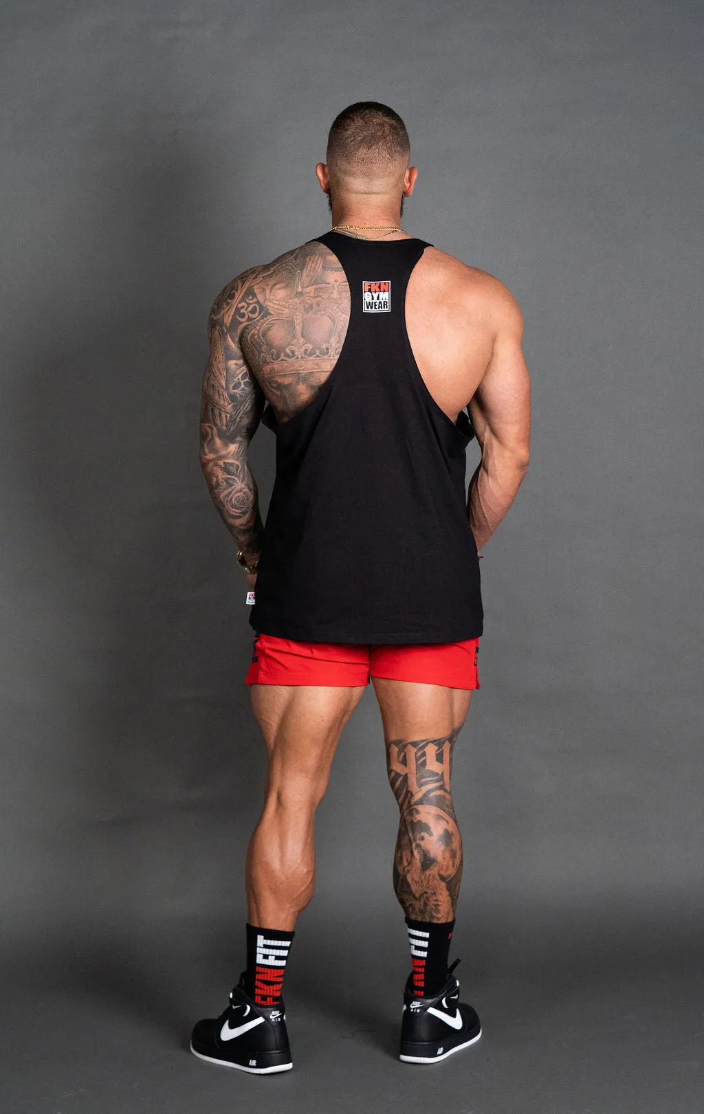 Shred | Men's FKNLIFT Gym Stringer | Black