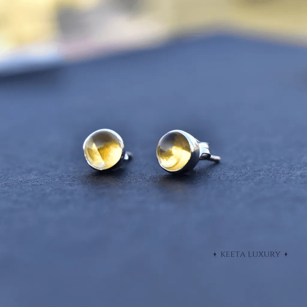 Tiny Star - Citrine Studs