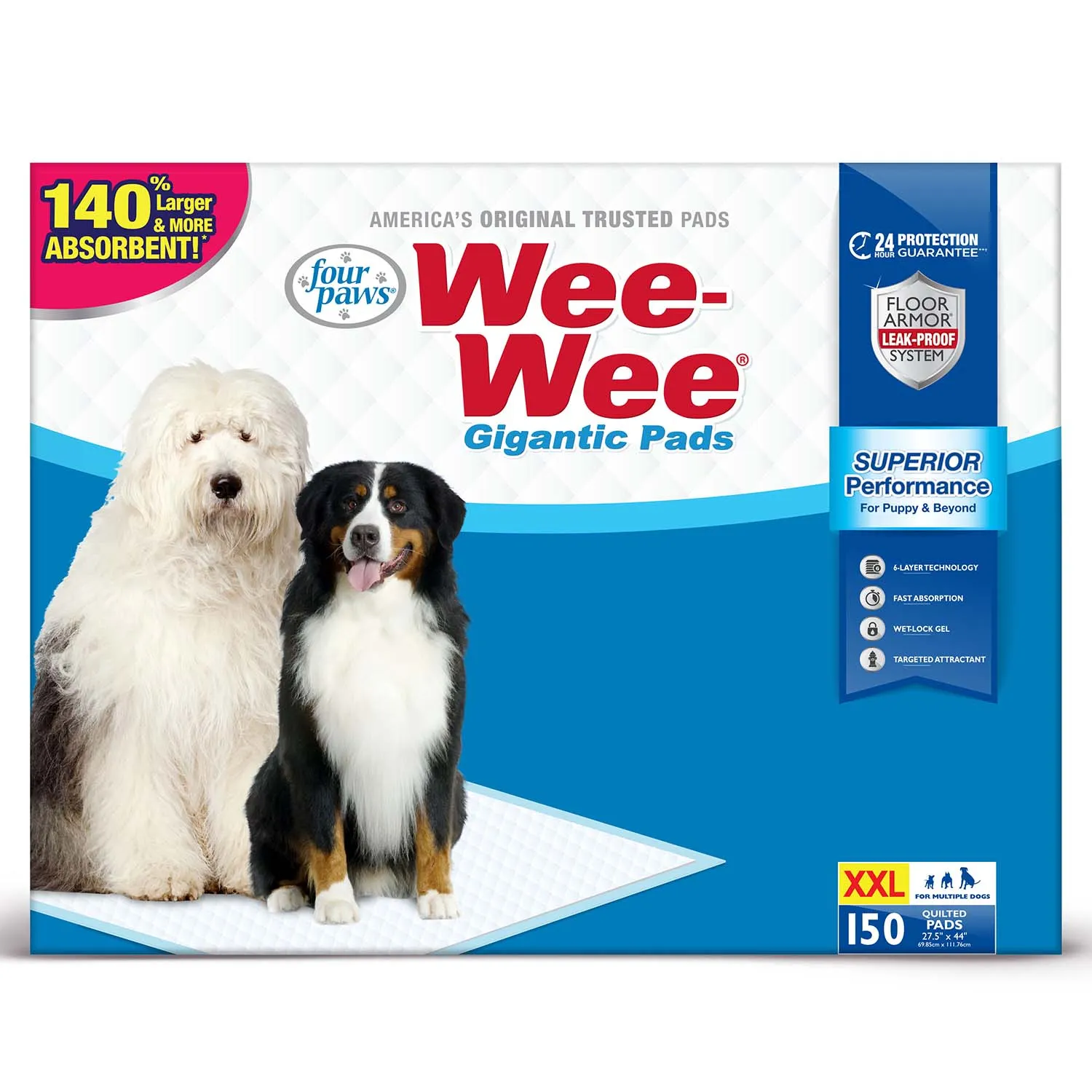 Wee-Wee Superior Performance Gigantic Dog Pee Pads