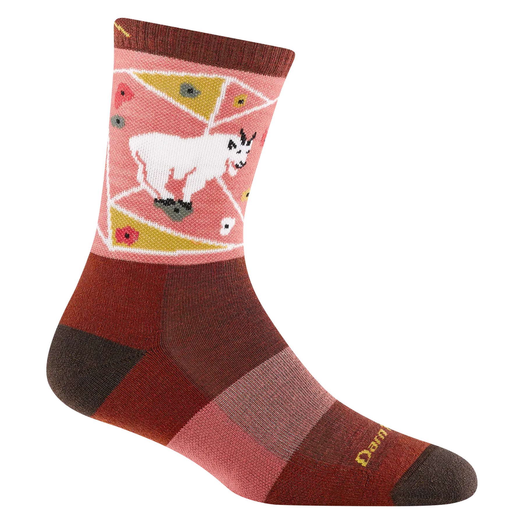 Darn Tough Womens Critter Club Micro Crew Lightweight Hiking Socks - Canyon Color