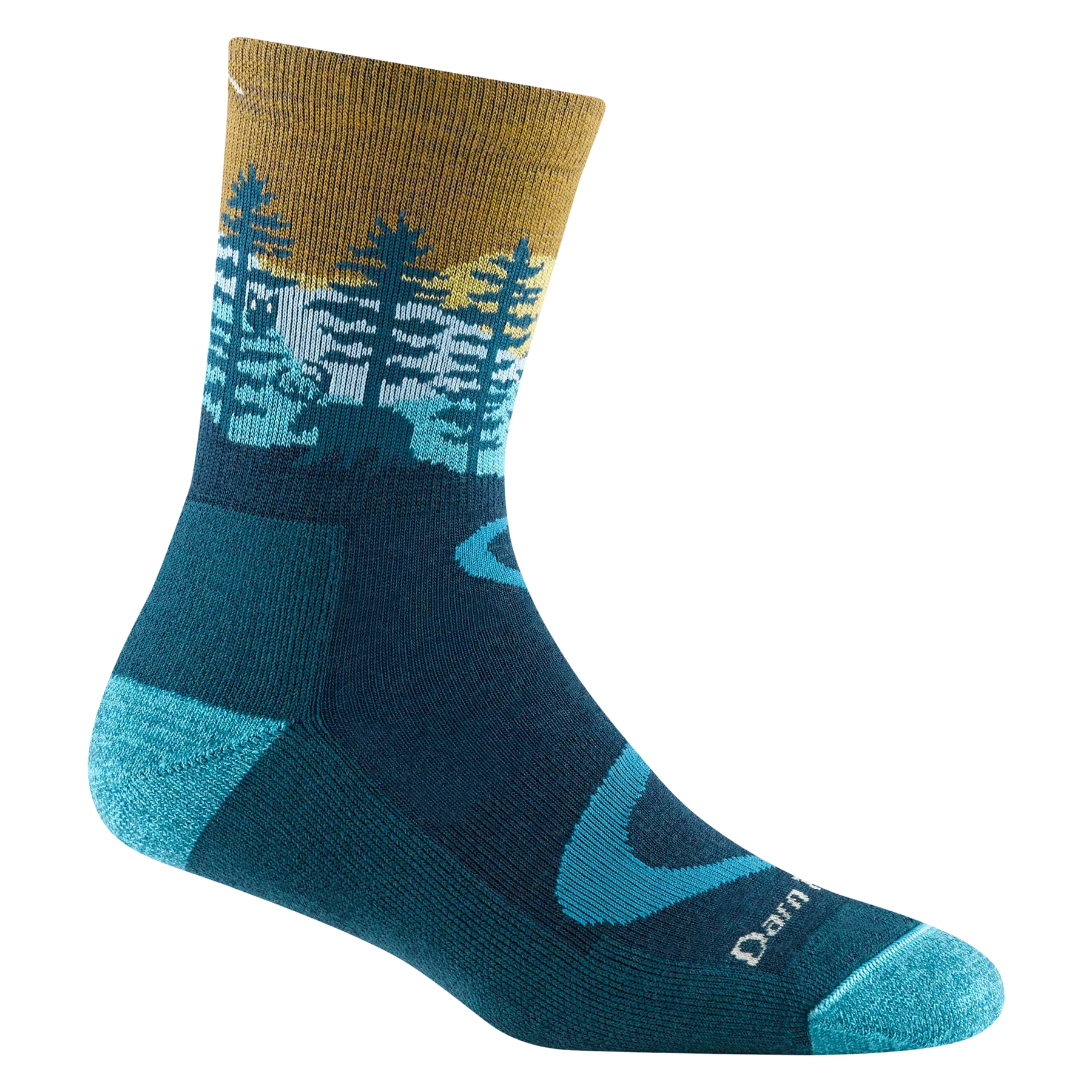 Women's Darn Tough Northwoods Micro Crew Midweight Hiking Sock Color: Dark Teal