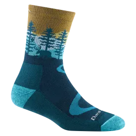 Women's Darn Tough Northwoods Micro Crew Midweight Hiking Sock Color: Dark Teal