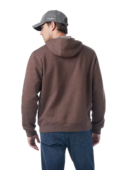 Wrangler Men's Yellowstone Dutton Ranch 1886 In Brown Heather Hoodie